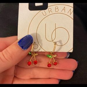 Never worn cherry earrings